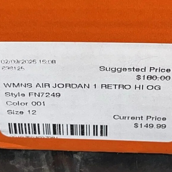 NEW Nike Air Jordan 1 Retro OG High Chrome Men Sz 10.5, Womens 12 FN7429 001